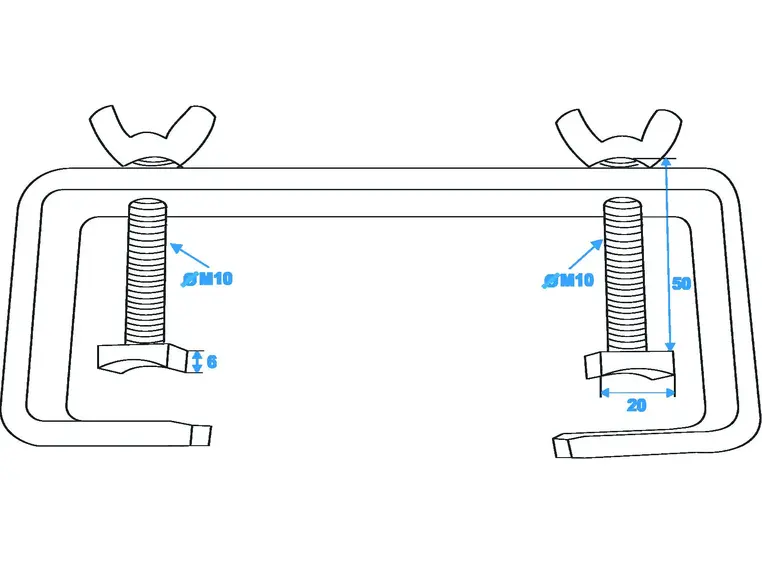 EUROLITE TCH-50/20 C-hook 20cm, silver 